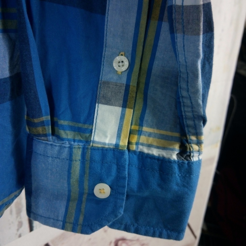 Aeropostale Original Blue Plaid Buttn Down Shirt L - Picture 5 of 5